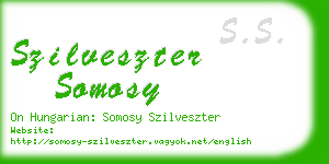 szilveszter somosy business card